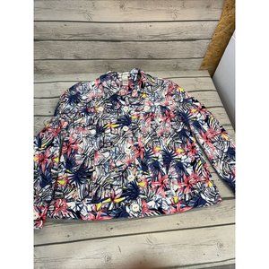 Drapers & Damons Floral Jacket Blue/yellow/white  Medium
